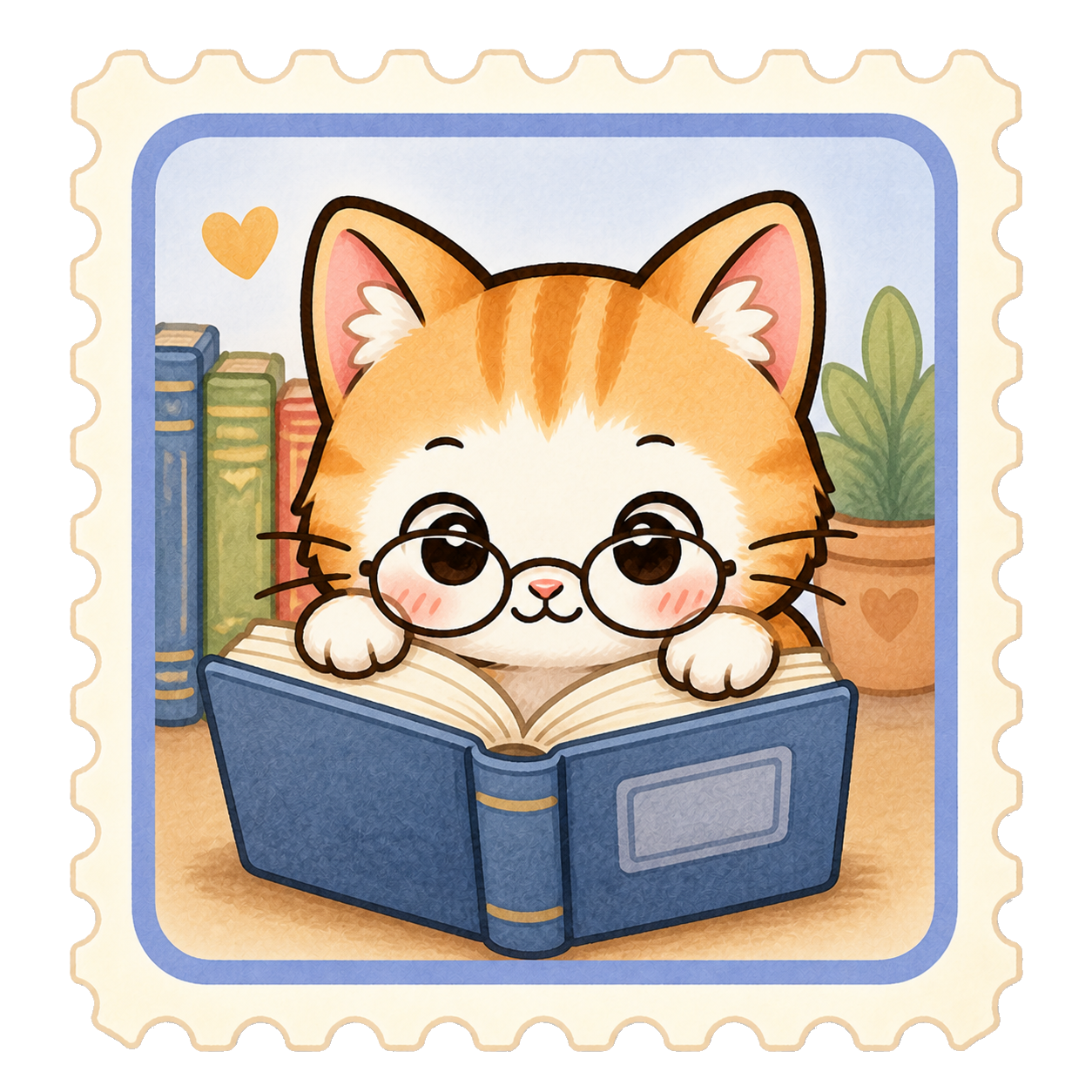 Bookish Bean sticker